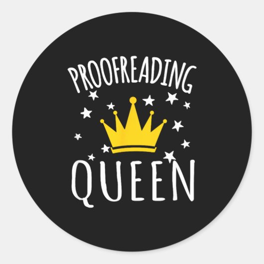 Sticker Rond Proofreading Humor Funny Proofreading Quote Proofr (Devant)