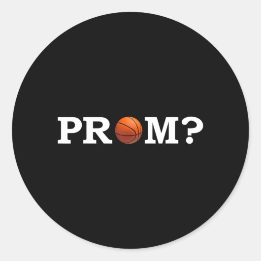 Sticker Rond Proposition de bal de promo de baseball (Devant)