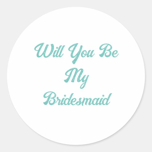 Sticker Rond Proposition de la domestique Mariage Turquoise Ble (Devant)