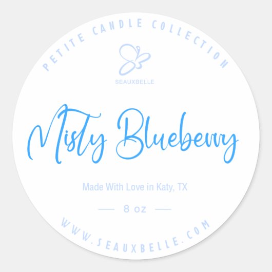 Sticker Rond Propre Classique Minimaliste (Devant)