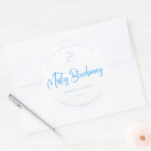 Sticker Rond Propre Classique Minimaliste (Enveloppe)