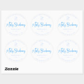 Sticker Rond Propre Classique Minimaliste (Feuille)