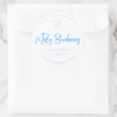 Sticker Rond Propre Classique Minimaliste (Sac)