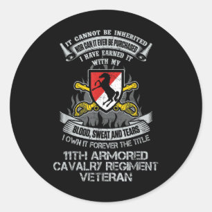 Sticker Rond Propre Pour Toujours Le Titre 11ème Régimen De Cav
