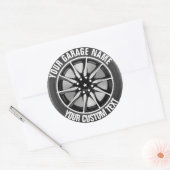 Sticker Rond Propriétaire De Garage Ou De Réparation De Voiture (Enveloppe)