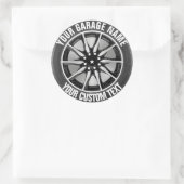 Sticker Rond Propriétaire De Garage Ou De Réparation De Voiture (Sac)