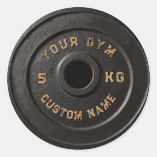 Sticker Rond Propriétaire de gym personnalisé Fitness vintage