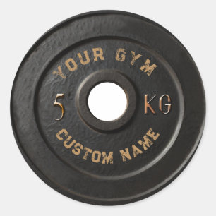 Sticker Rond Propriétaire De Salle De Sport Personnalisée   Fun