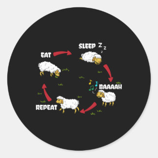 Sticker Rond Propriétaire d'un ranch d'éleveur de moutons d'éle