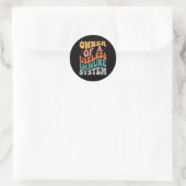 Sticker Rond Propriétaire D'Un Système Immunitaire Inutile (Sac)