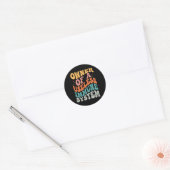 Sticker Rond Propriétaire D'Un Système Immunitaire Inutile (Enveloppe)