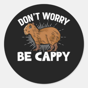 Sticker Rond Propriétaire Funny Capybara Capybara Animal