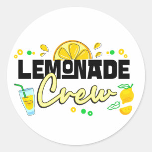 Sticker Rond Propriétaires du stand de jus d'équipage Lemonade 