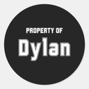Sticker Rond Propriété De Dylan Funny Cadeaux De Bachelorette P