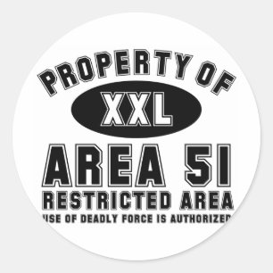 Sticker Rond Propriété de la zone 51