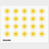Sticker Rond Propriété de l'enseignant Sunshine (Feuille)