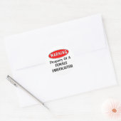 Sticker Rond Propriété d'une pompière femme (Enveloppe)