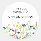 Sticker Rond Propriété Jardin fleur sauvage de l'autocollant de (Devant)