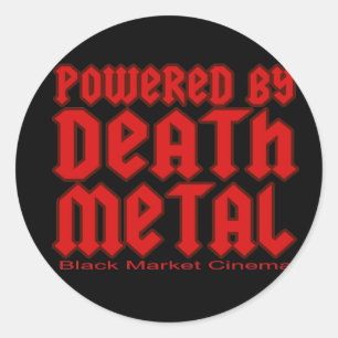 Sticker Rond propulsé par Death metal