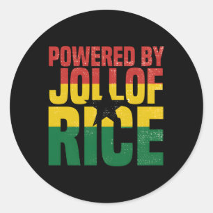 Sticker Rond Propulsé Par Jollof Rice Ghana Pour Les Ghanéens A