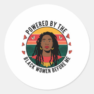 Sticker Rond Propulsé Par La Femme Noire Avant Moi Histoire Noi