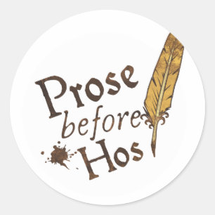 Sticker Rond Prose avant Hos