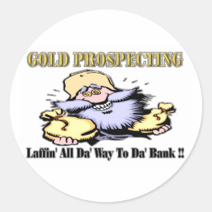 Sticker Rond Prospection sur l'or