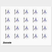 Sticker Rond PROSTAT CANCER Fleur Ruban 3 (Feuille)