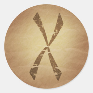 Sticker Rond Protection contre des charmes magiques nordiques