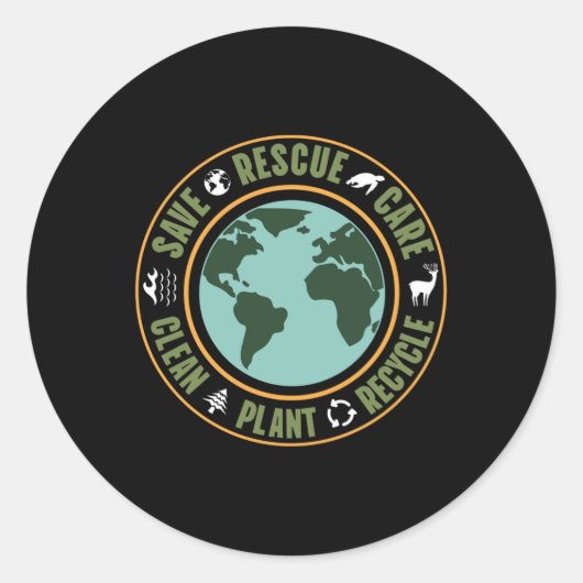 Sticker Rond Protection de l'environnement, Conservation de la (Devant)