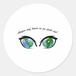 Sticker Rond Protection De l'environnement Eye Globe _1