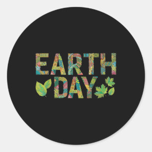 Sticker Rond Protection De l'environnement jour des terres Enre