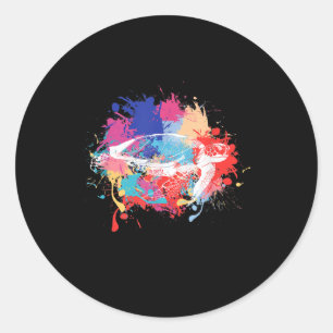 Sticker Rond Protection de l'environnement Tortue de protection