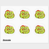 Sticker Rond Protégé & Aimé (Feuille)