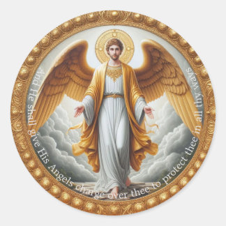 Sticker Rond Protéger l'ange