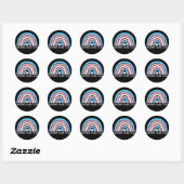 Sticker Rond Protéger les enfants trans (Feuille)