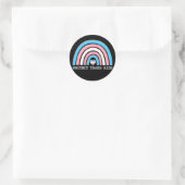 Sticker Rond Protéger les enfants trans (Sac)