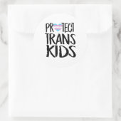 Sticker Rond Protéger les enfants trans (Sac)