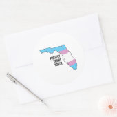Sticker Rond Protéger les jeunes trans de Floride (Enveloppe)