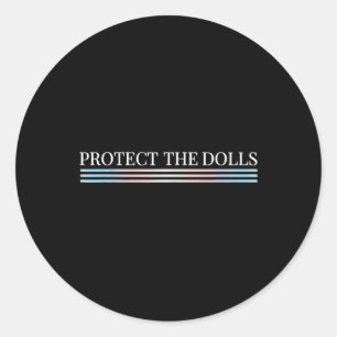 Sticker Rond Protéger Les Poupées Chemise Protéger Les Poupées