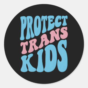 Sticker Rond Protéger L'Indicateur De Fierté Lgbtq Transgenre T