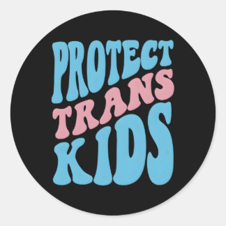 Sticker Rond Protéger L'Indicateur De Fierté Lgbtq Transgenre T