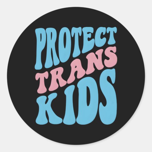 Sticker Rond Protéger L'Indicateur De Fierté Lgbtq Transgenre T (Devant)