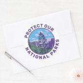 Sticker Rond Protéger nos parcs nationaux Soutien (Enveloppe)