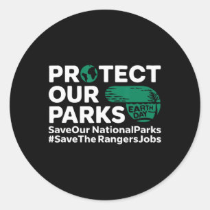 Sticker Rond Protéger nos parcs Sauver nos parcs nationaux Terr