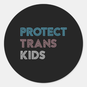 Sticker Rond Protéger Trans Enfants L'Amour Est Amour Lgbt Gay