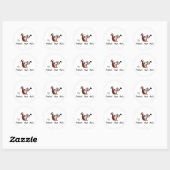 Sticker Rond Protégez vos noix (Feuille)