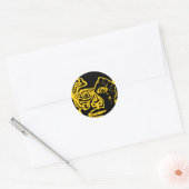 Sticker Rond protestation avec amour (Enveloppe)