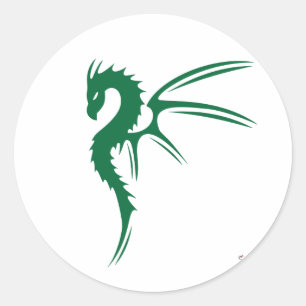 Sticker Rond Prothero le dragon vert
