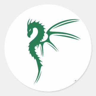 Sticker Rond Prothero le dragon vert